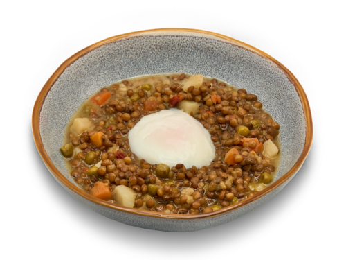 Llenties amb vegetals