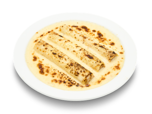 Canelons de rostit gratinats